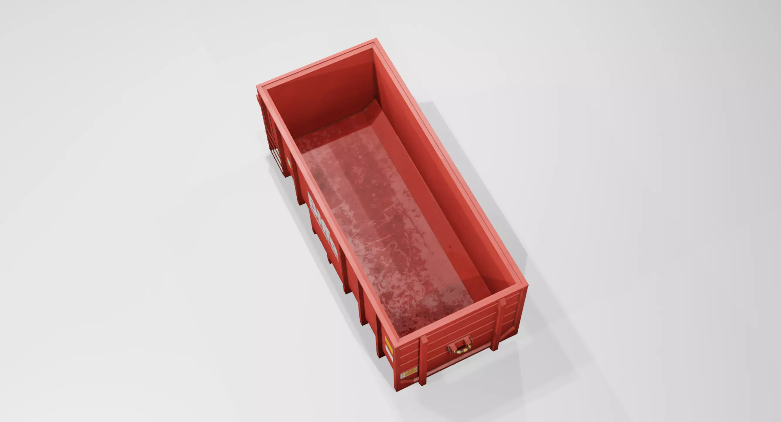 Low Poly Biffa Waste Container Big Low-poly 3D model_6