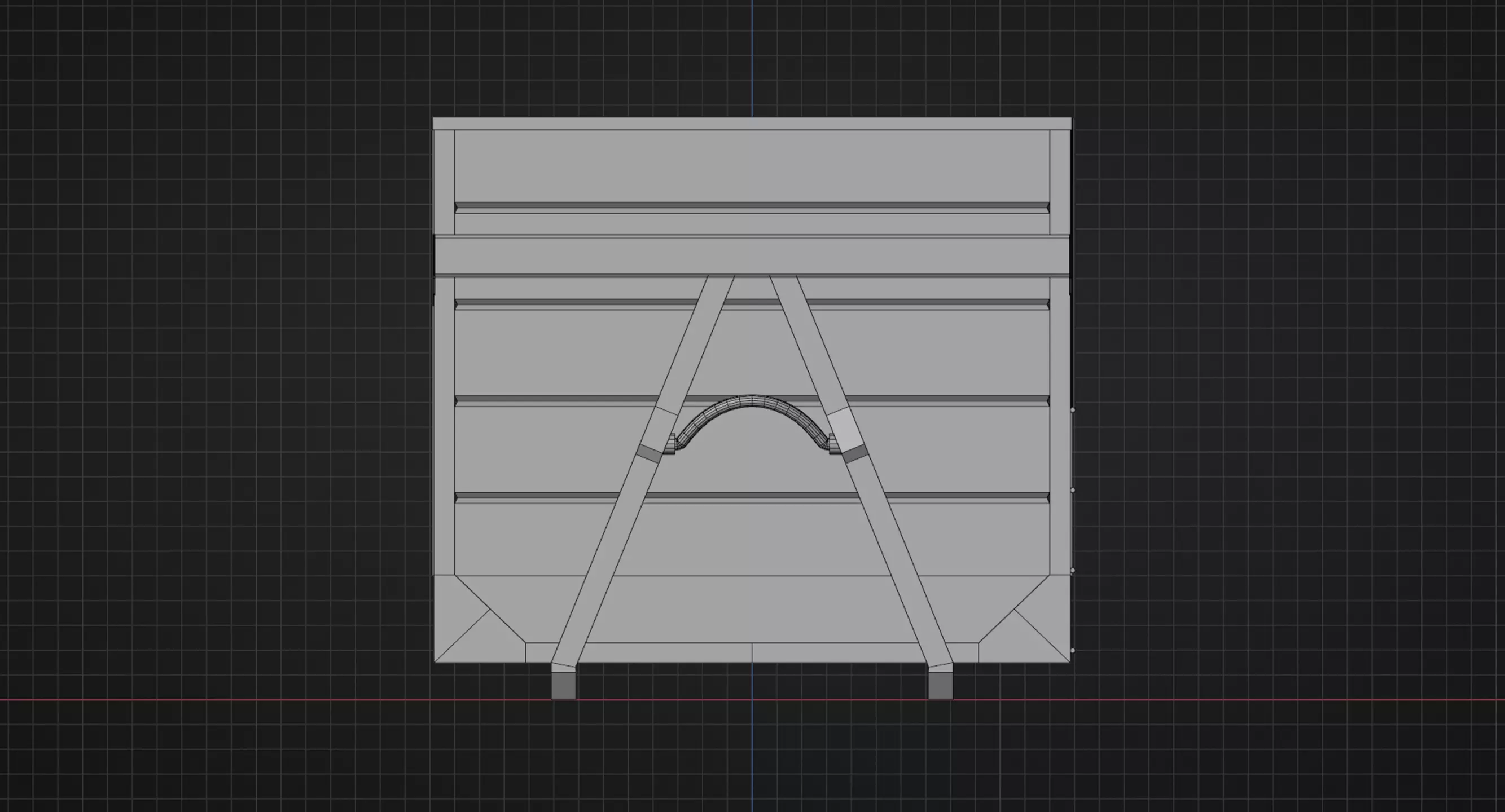 Low Poly Biffa Waste Container Big Low-poly 3D model_11