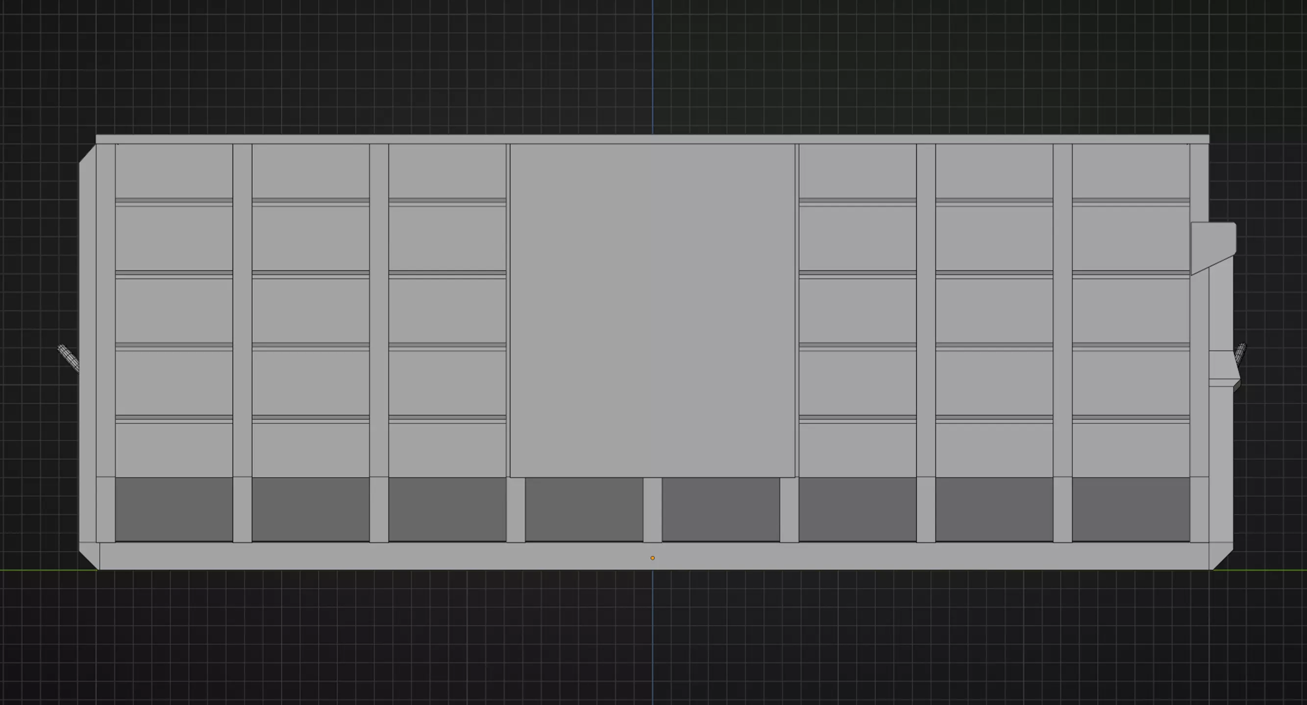 Low Poly Biffa Waste Container Big Low-poly 3D model_10