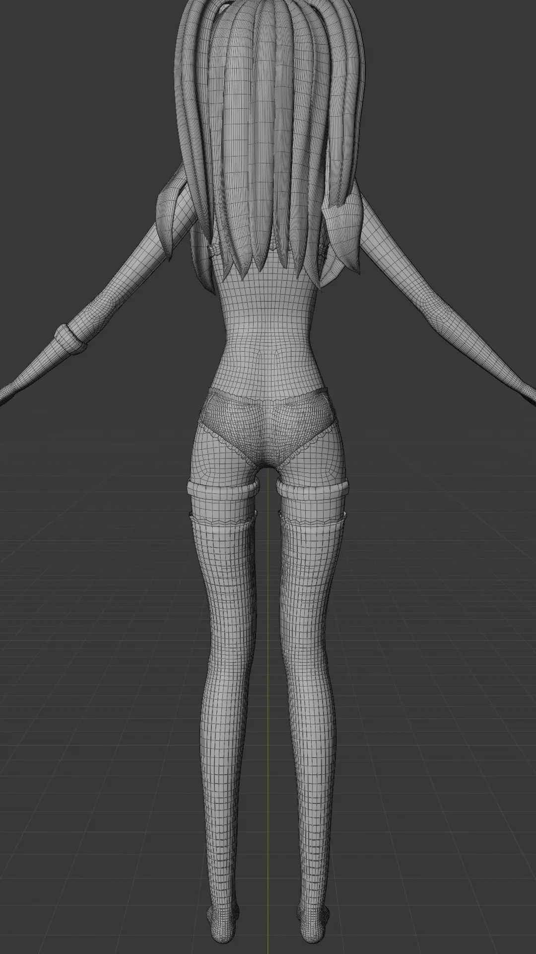 Asuka Langley Soryu goth rigged model 3D model_6