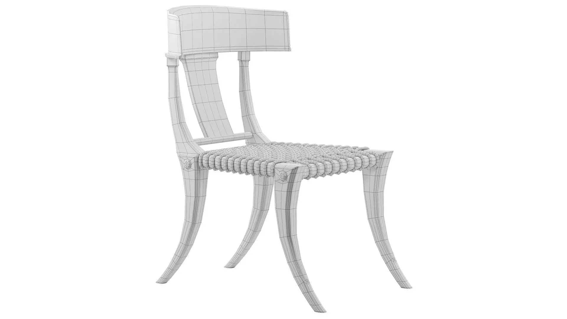 Klismos Chair 3D model_5
