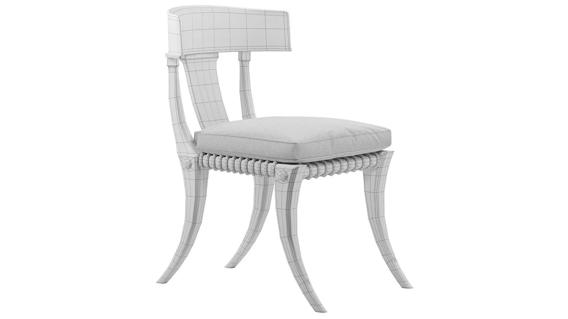 Klismos Chair 3D model_2