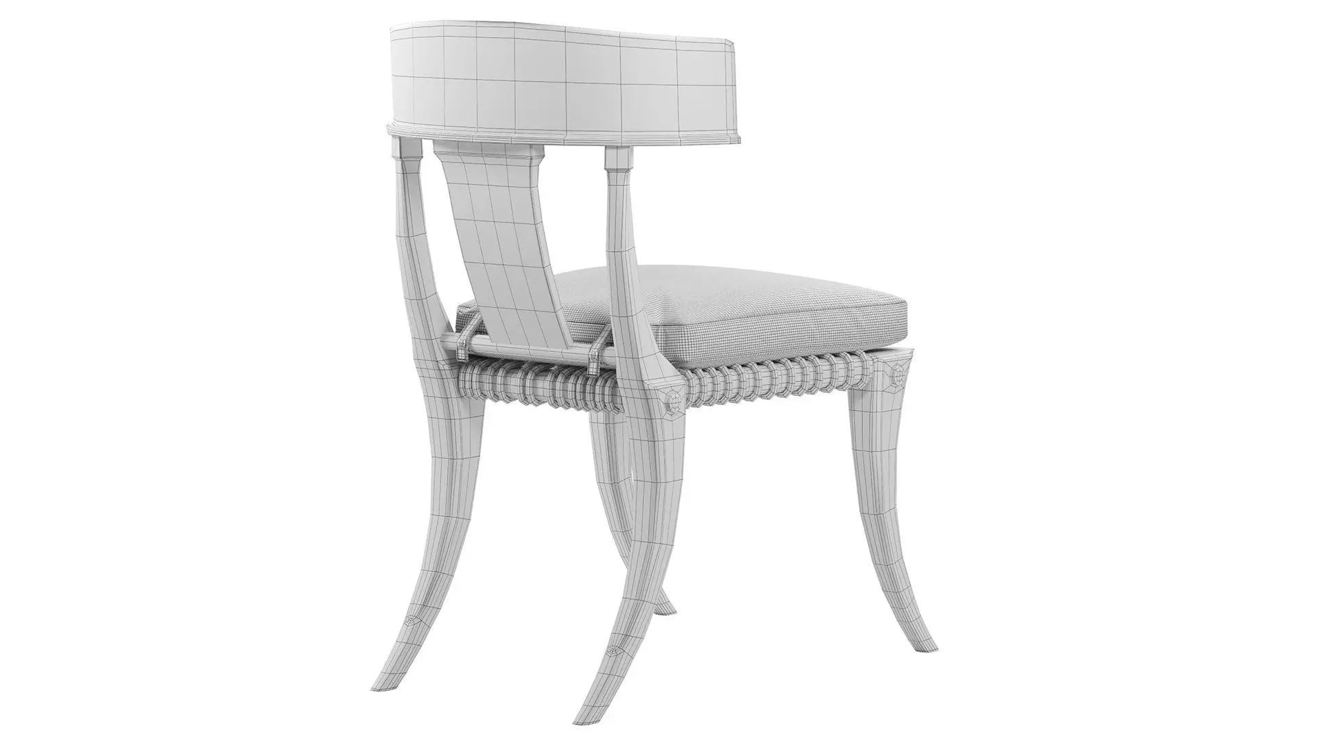 Klismos Chair 3D model_11