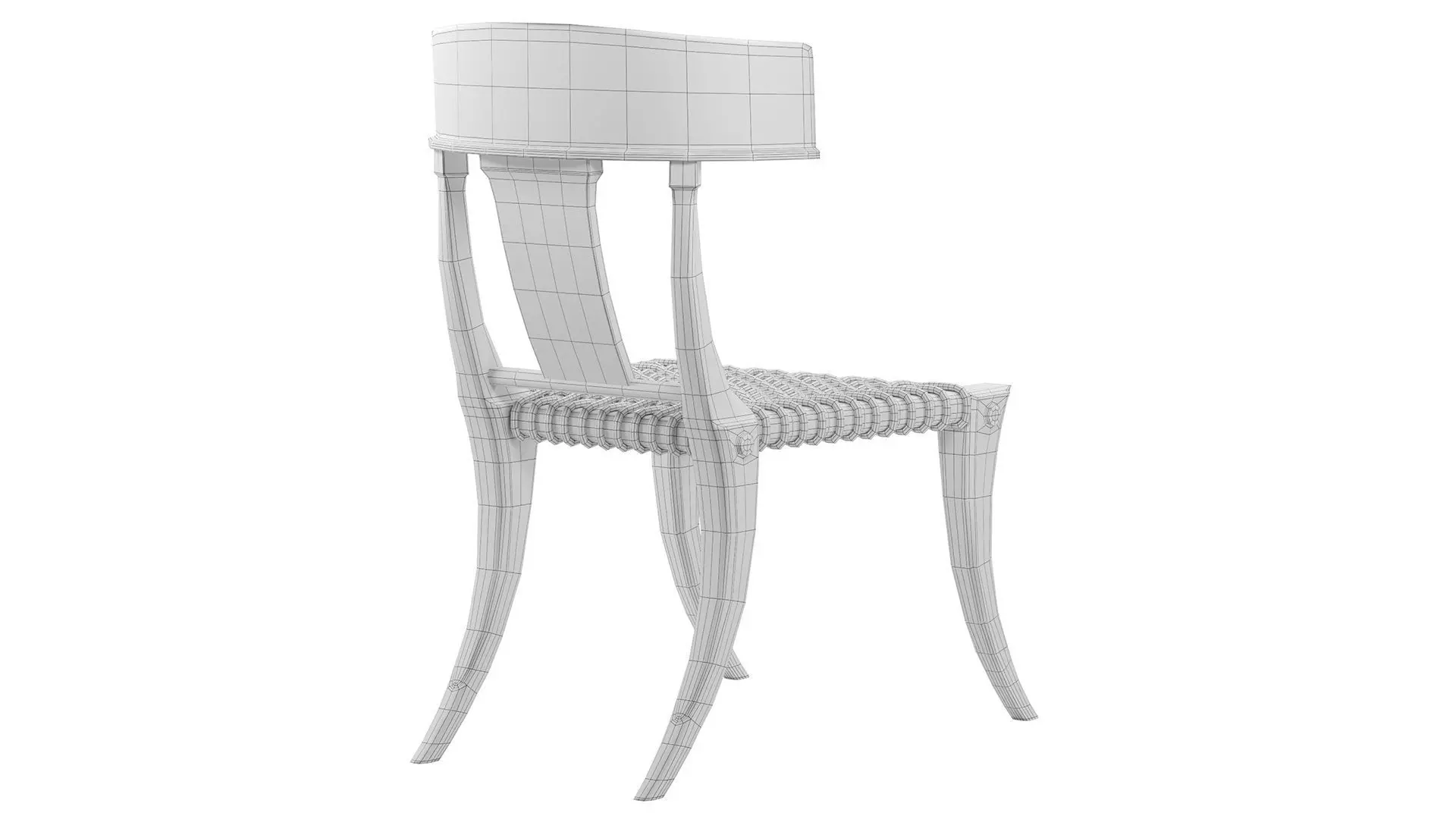 Klismos Chair 3D model_14