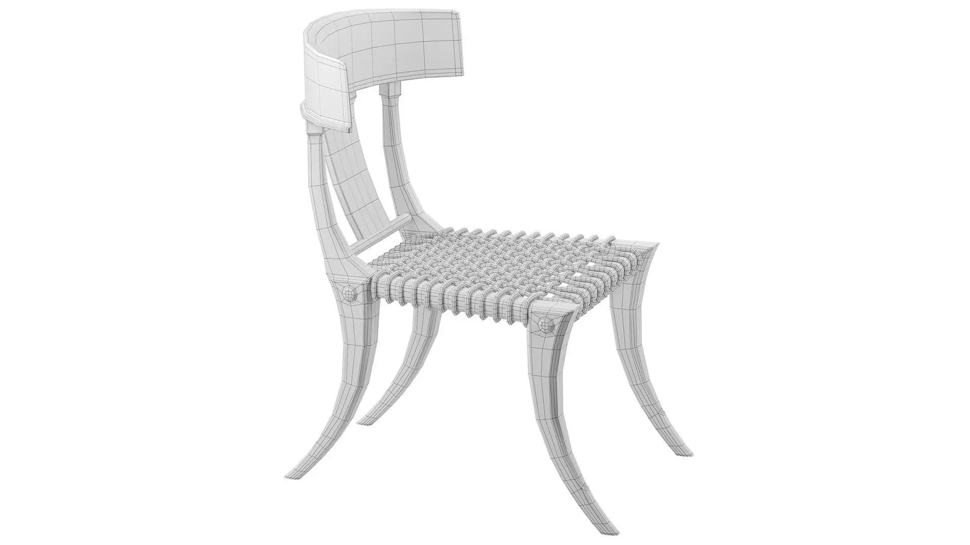 Klismos Chair 3D model_7