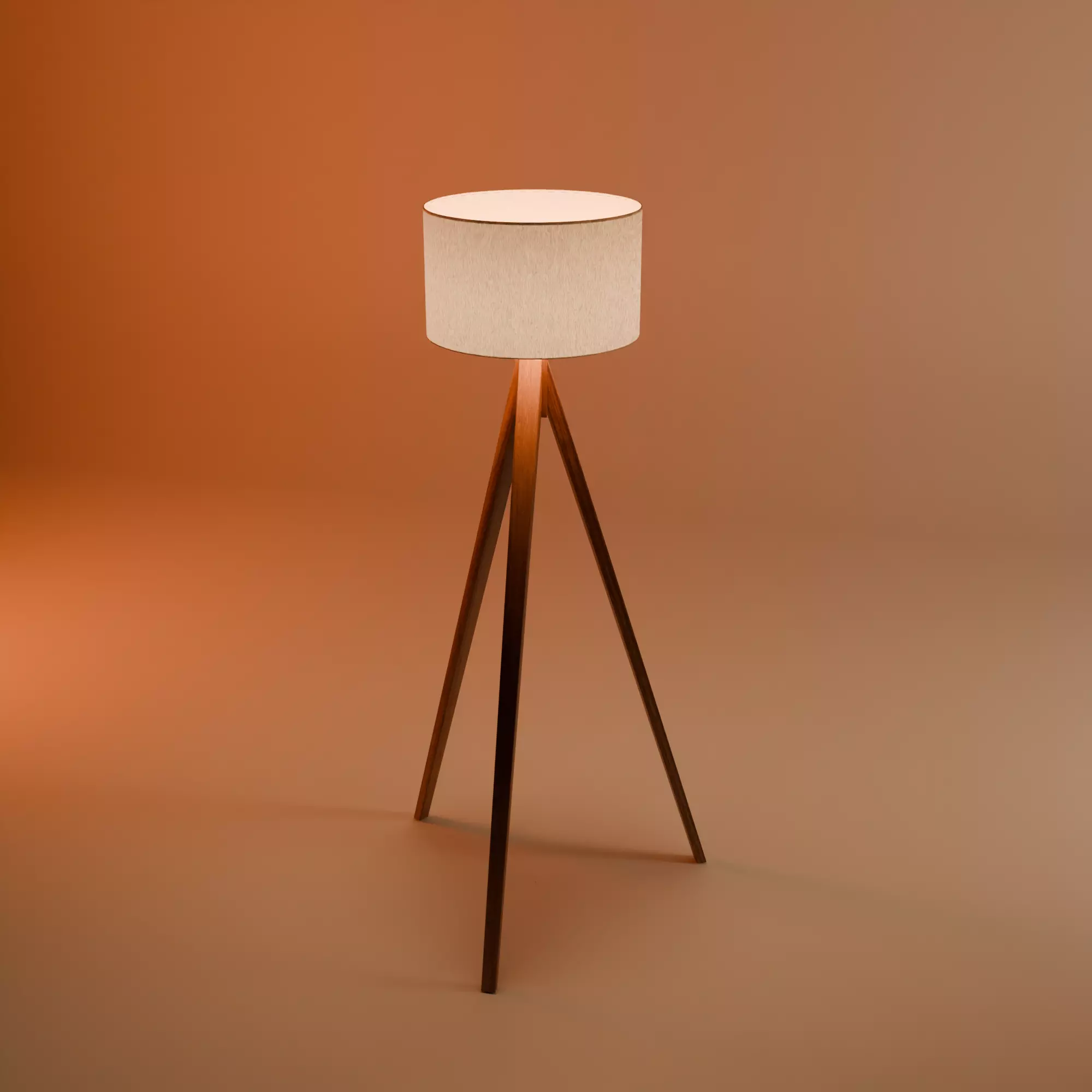 Modern Tripod Floor Lamp 3D model_3