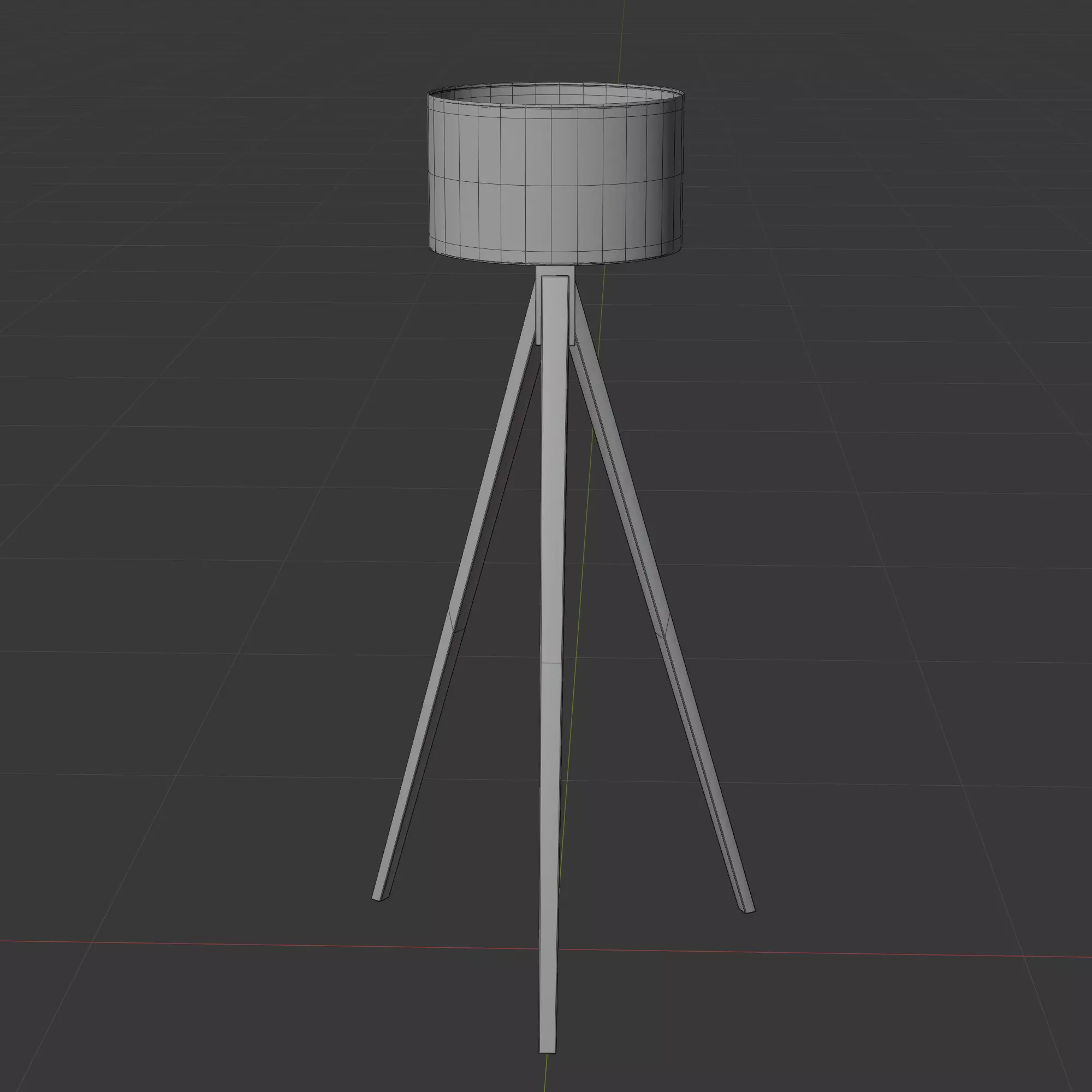 Modern Tripod Floor Lamp 3D model_5