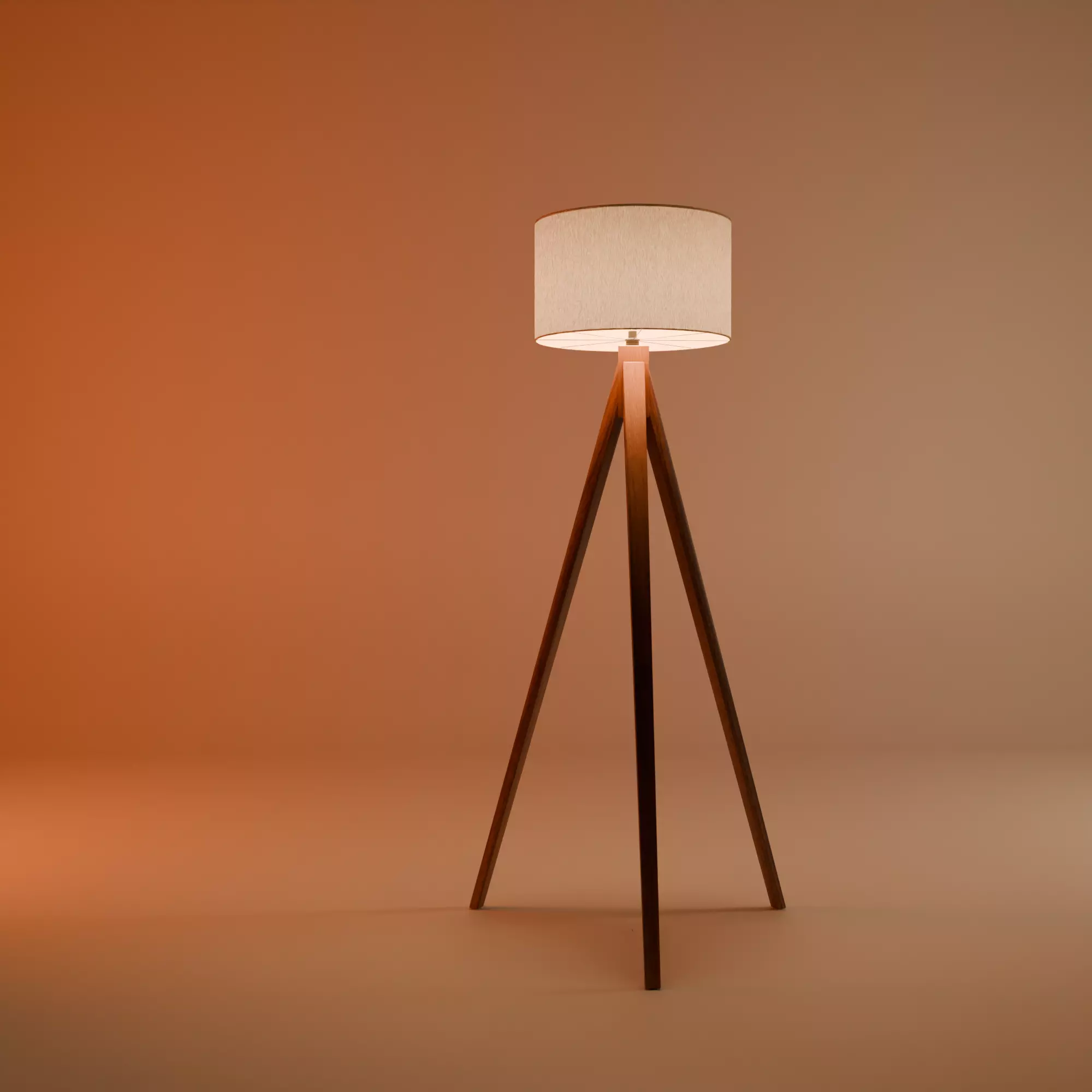 Modern Tripod Floor Lamp 3D model_4
