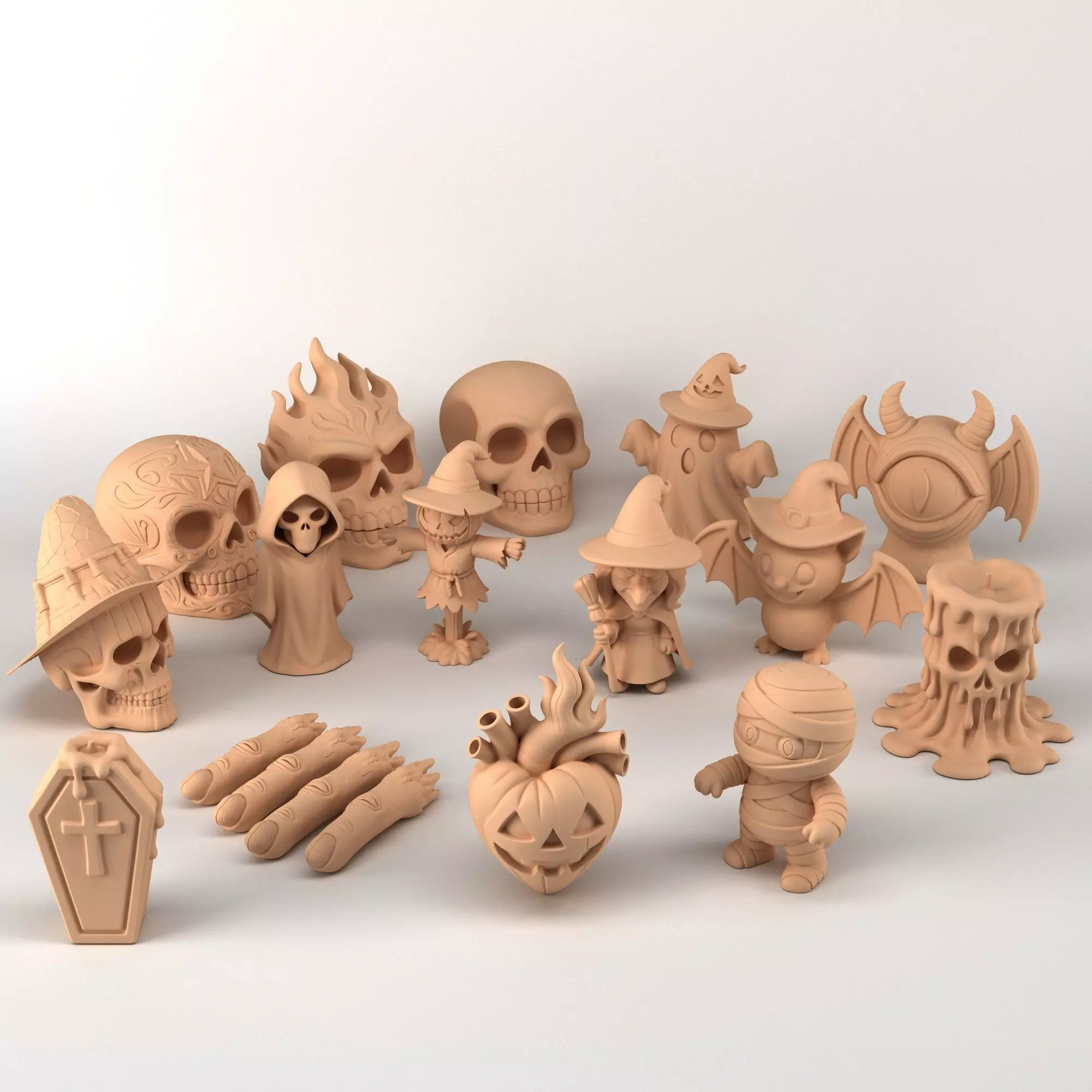 3D Printable Halloween Figurine Set 3D print model_0