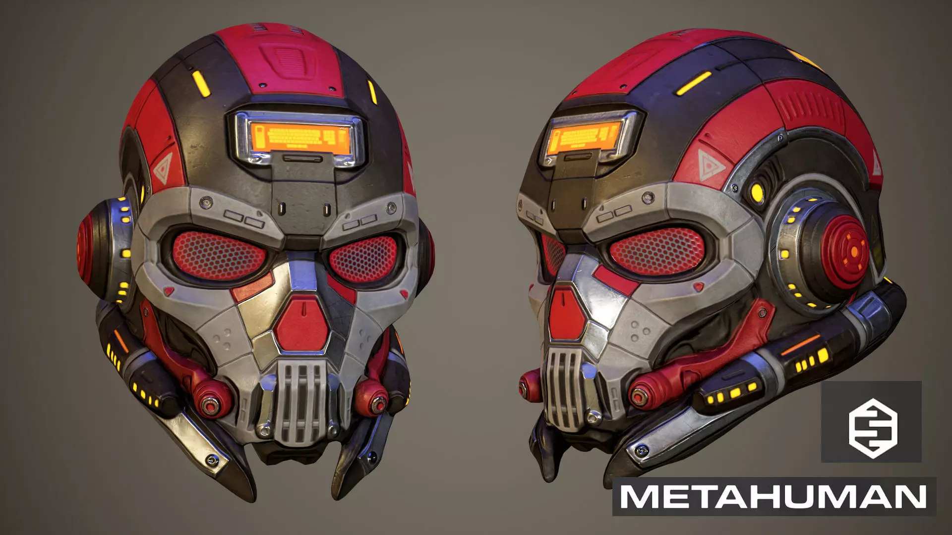 Sci Fi Helmet p02 Low-poly 3D model_0
