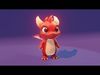 Red Baby Dragon 3D Character with Audio Unity and Unreal Ready Low-poly 3D model_1