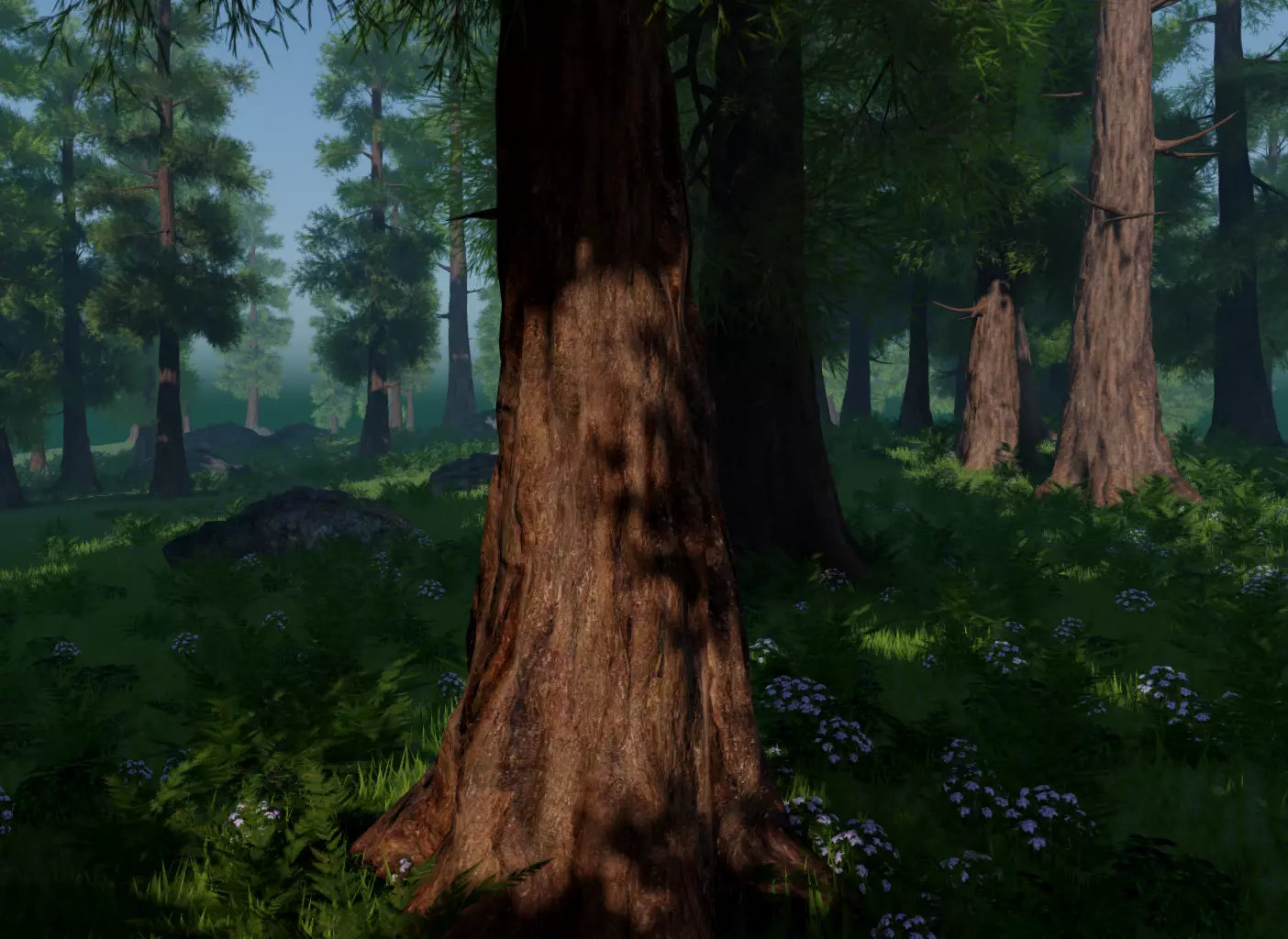 ROBLOX Realistic Sequoia Tree Forest Pack 01 UPDATED Low-poly 3D model_1