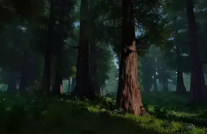 ROBLOX Realistic Sequoia Tree Forest Pack 01 UPDATED Low-poly 3D model