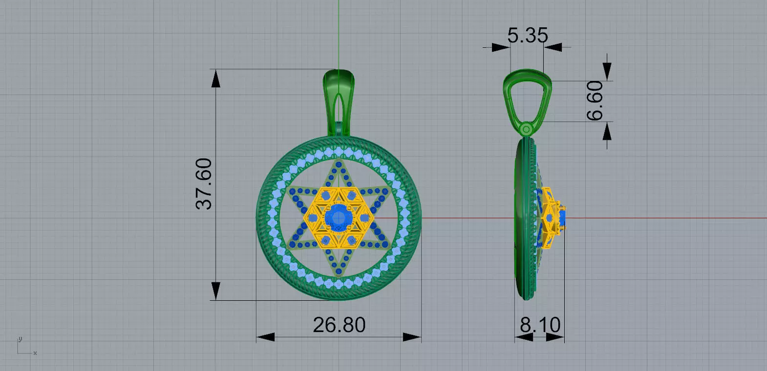 Gold N1436 3D print model_7