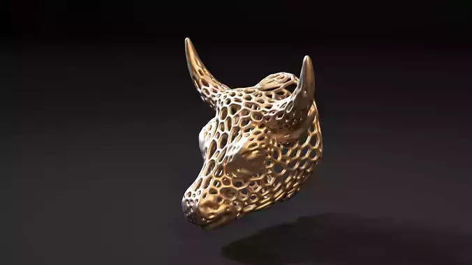 Bull head Voronoi 3D print model