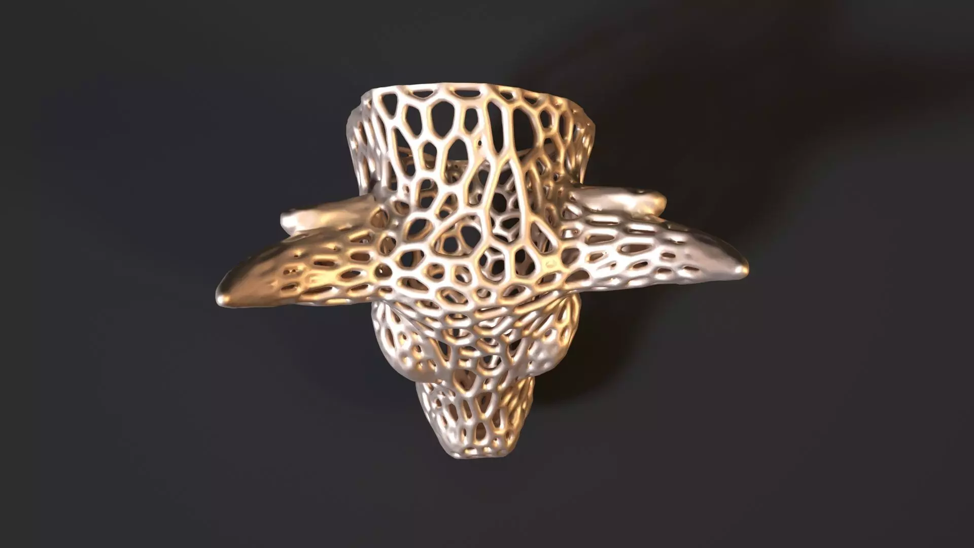 Bull head Voronoi 3D print model_8