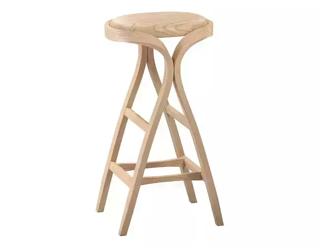 handcrafted bentwood bar stool