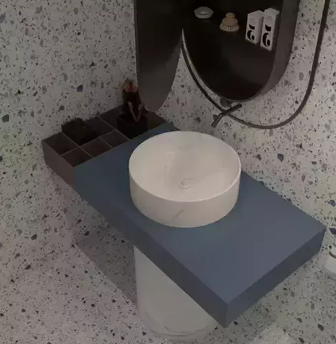 Modern 3D Bathroom Interior Model Original Design