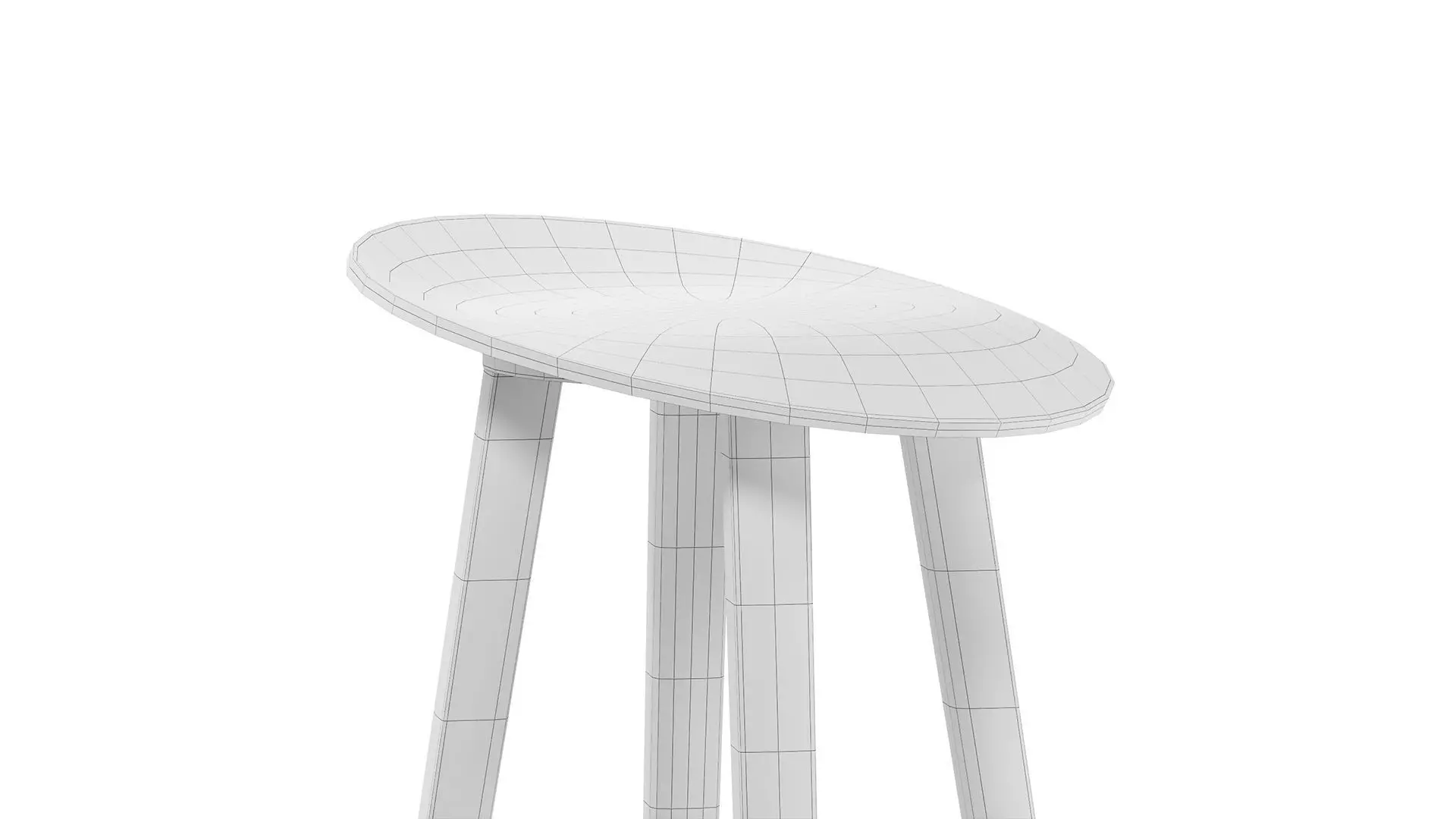Minimal Plywood Bar Stool 3D model_5