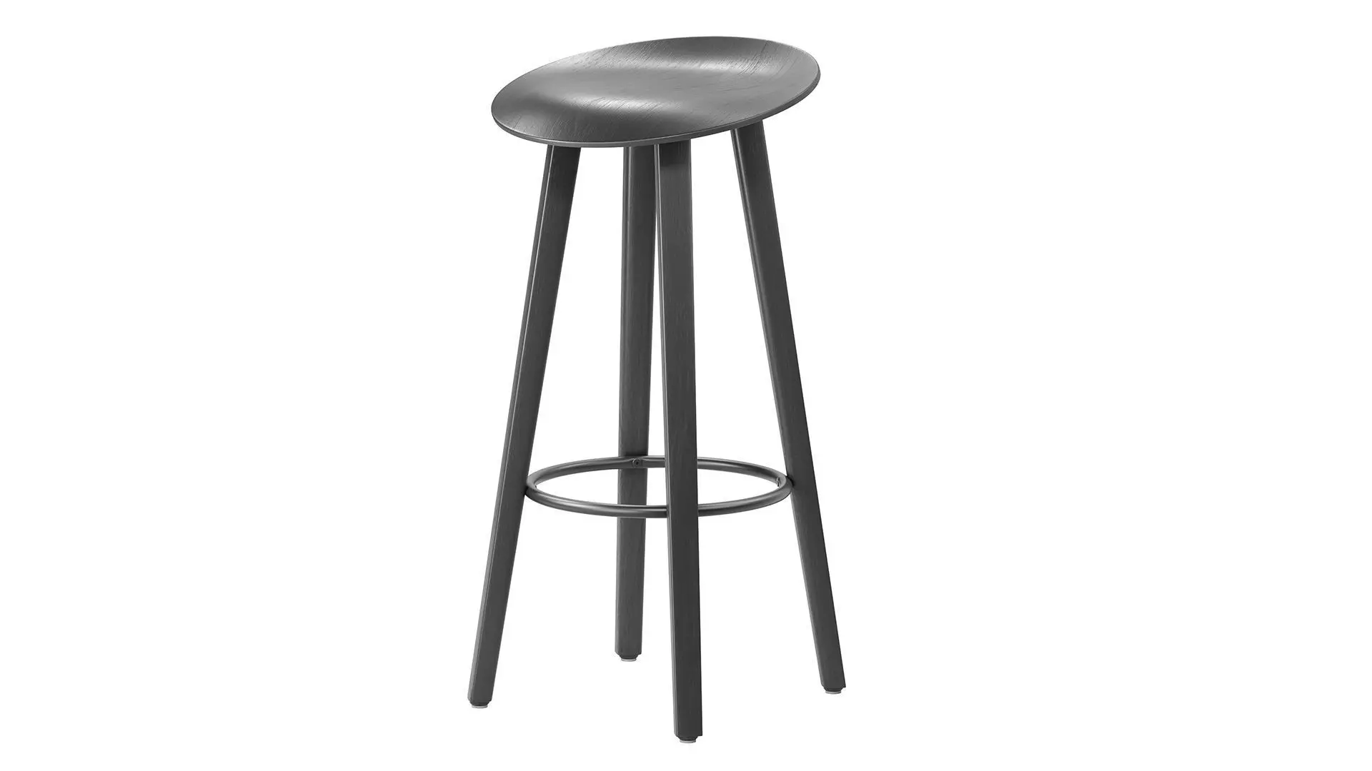 Minimal Plywood Bar Stool 3D model_6