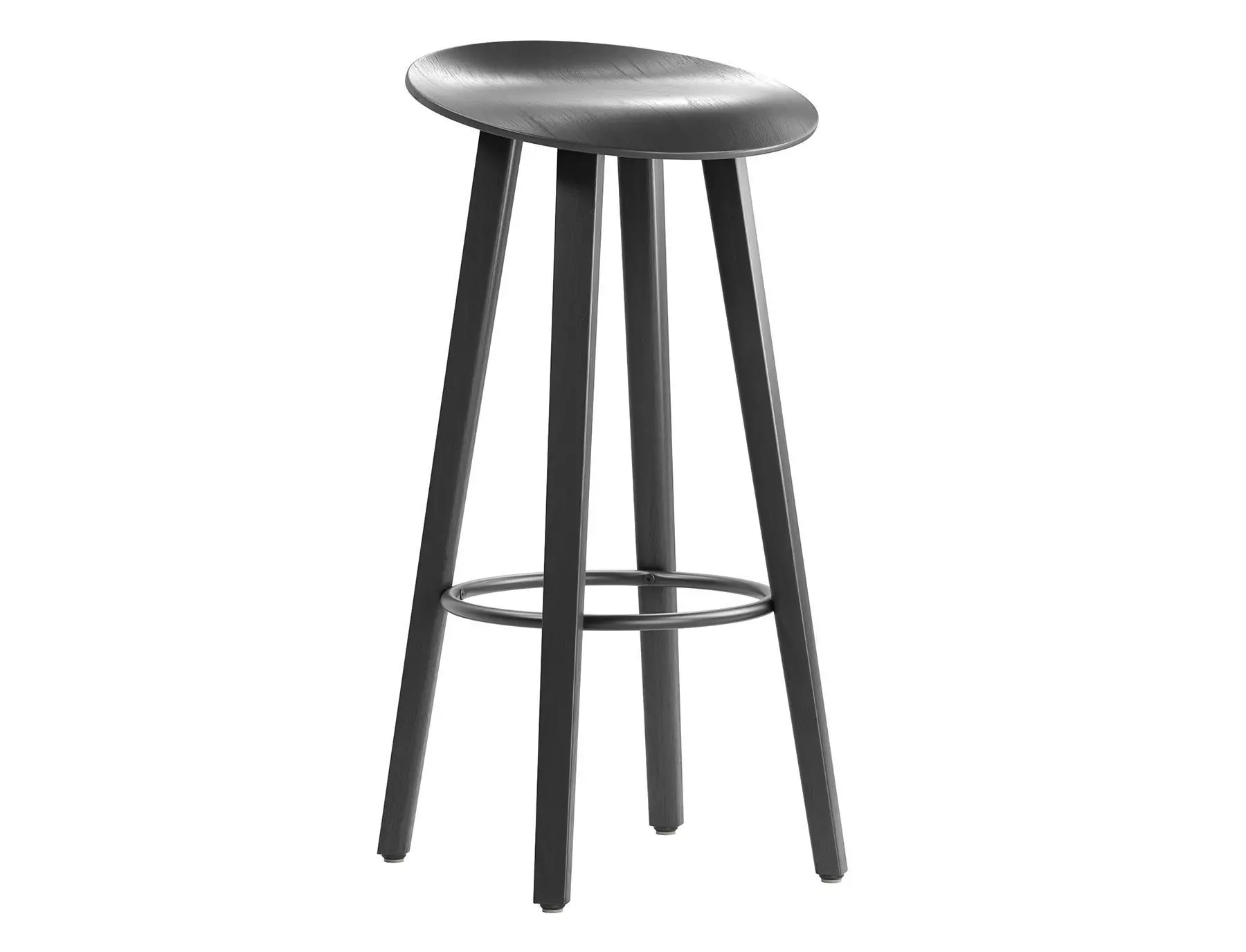 Minimal Plywood Bar Stool 3D model_10