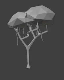 Lush Tree Low-poly 3D model_4