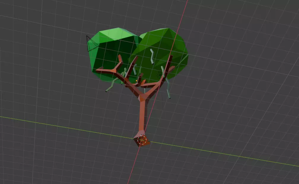 Lush Tree Low-poly 3D model_2