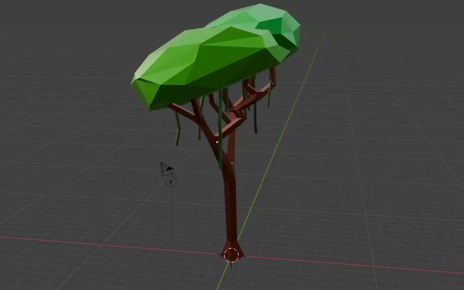 Lush Tree Low-poly 3D model_1