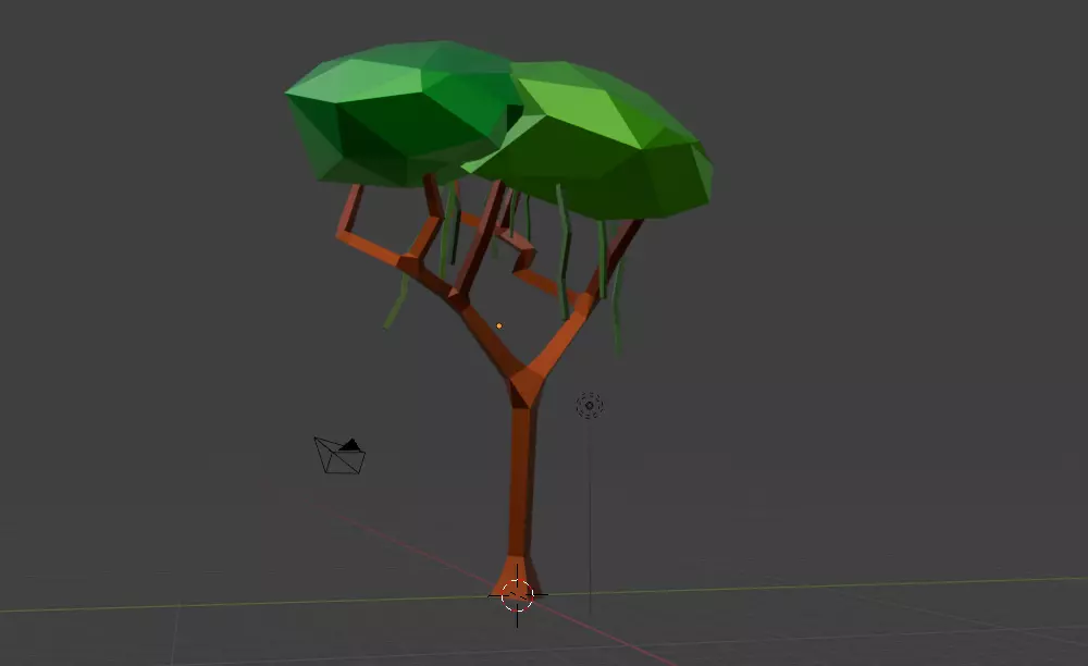 Lush Tree Low-poly 3D model_0