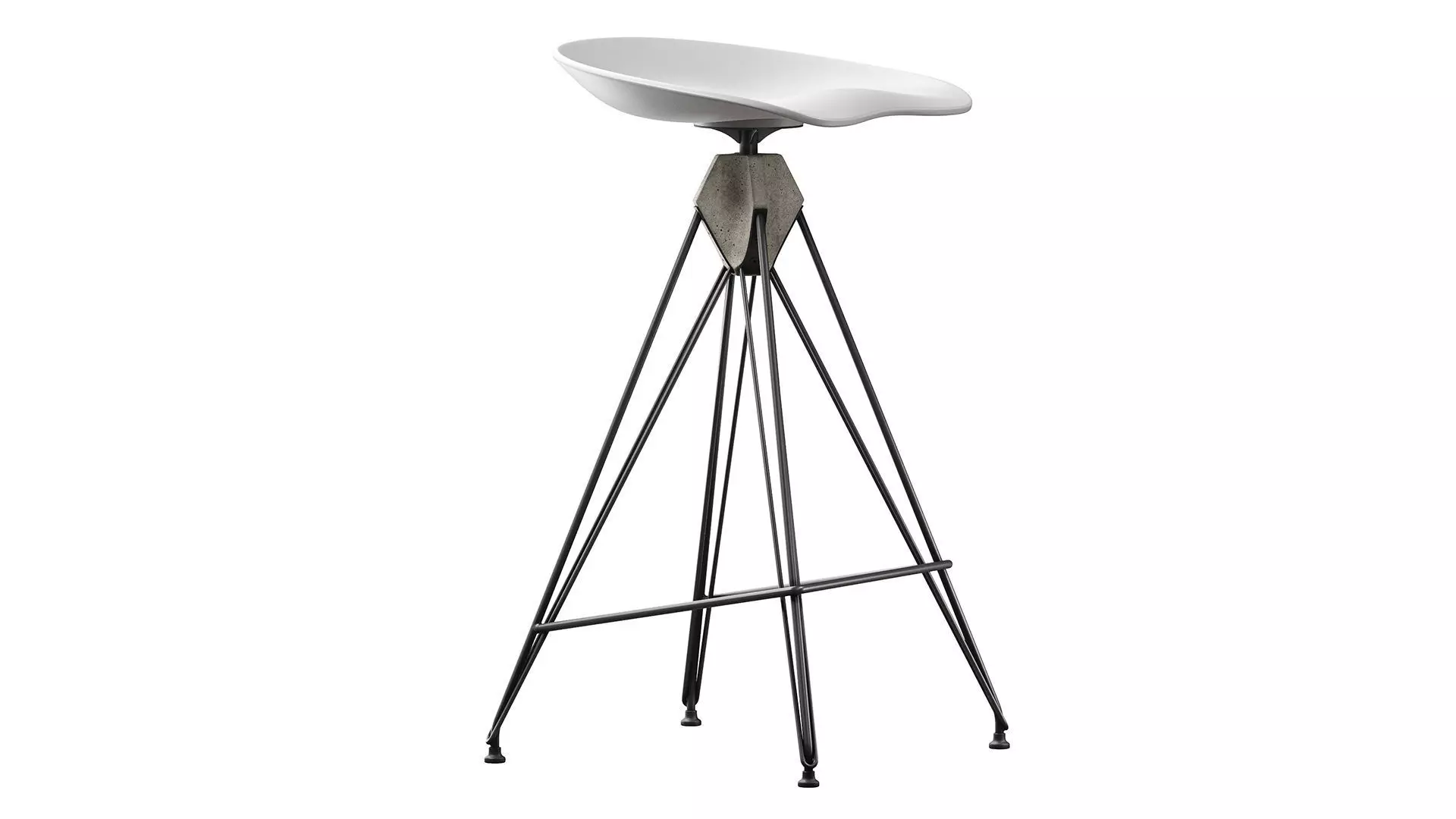 Kahn Inspired Bar Stool 3D model_4