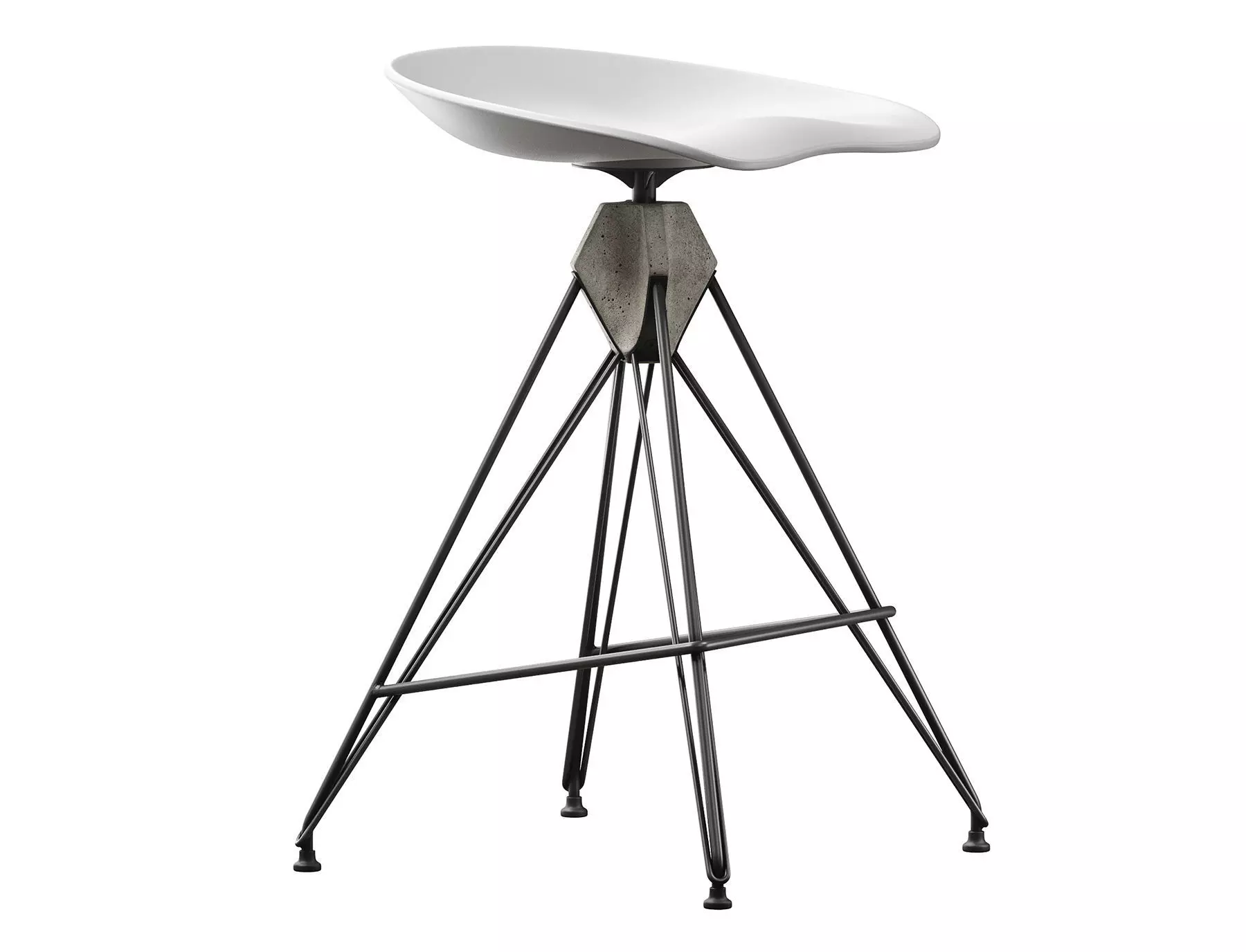 Kahn Inspired Bar Stool 3D model_0