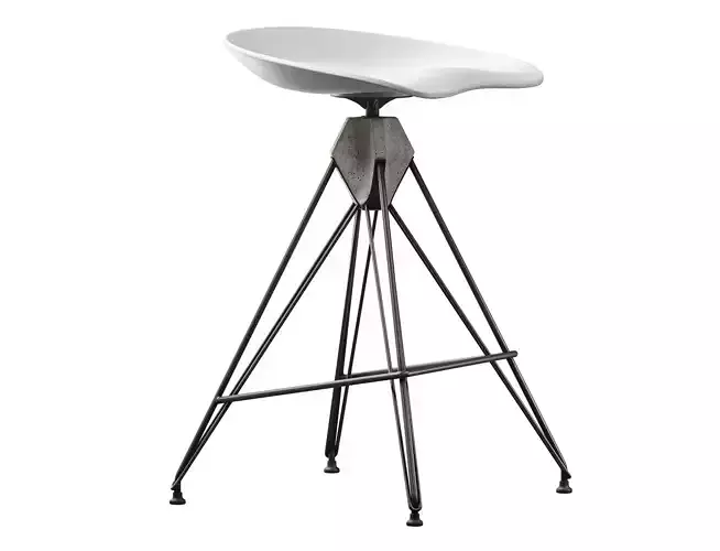 Kahn Inspired Bar Stool 3D model
