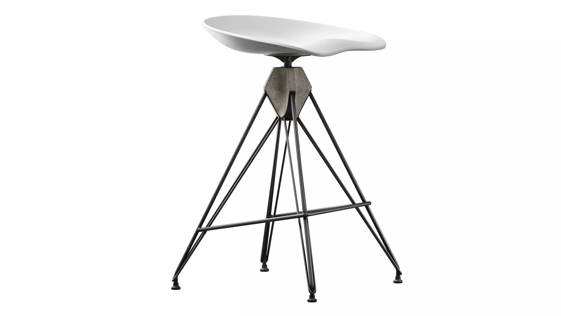 Kahn Inspired Bar Stool 3D model_1