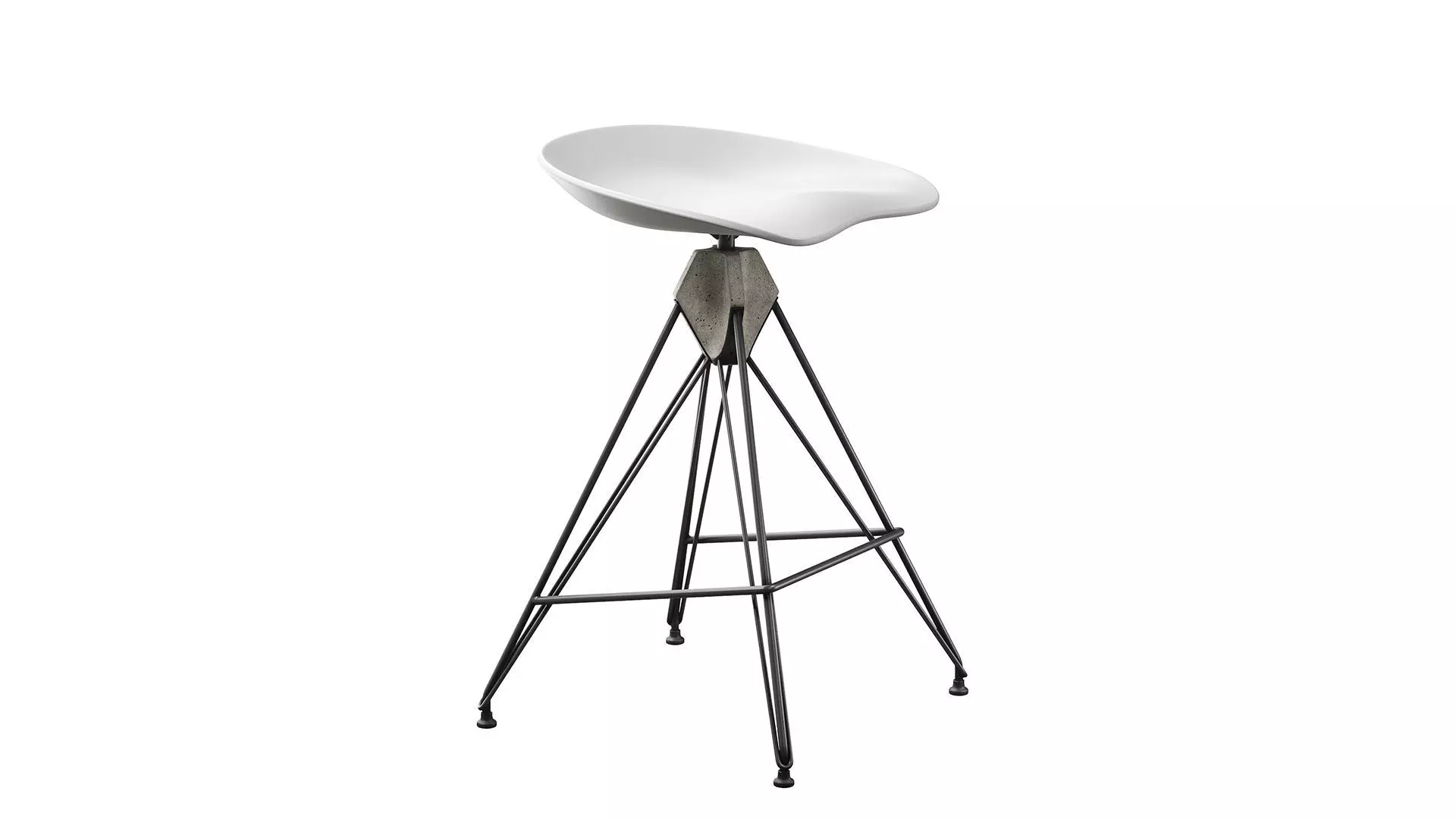 Kahn Inspired Bar Stool 3D model_7