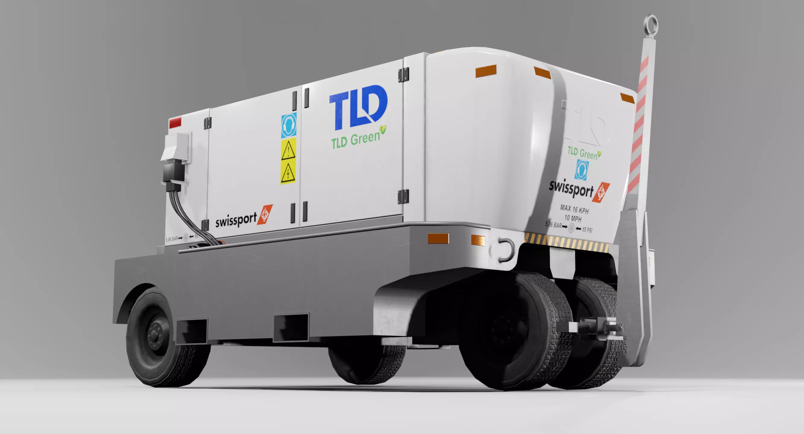 TLD Airport Ground Power Unit - Swissport Low-poly 3D model_3