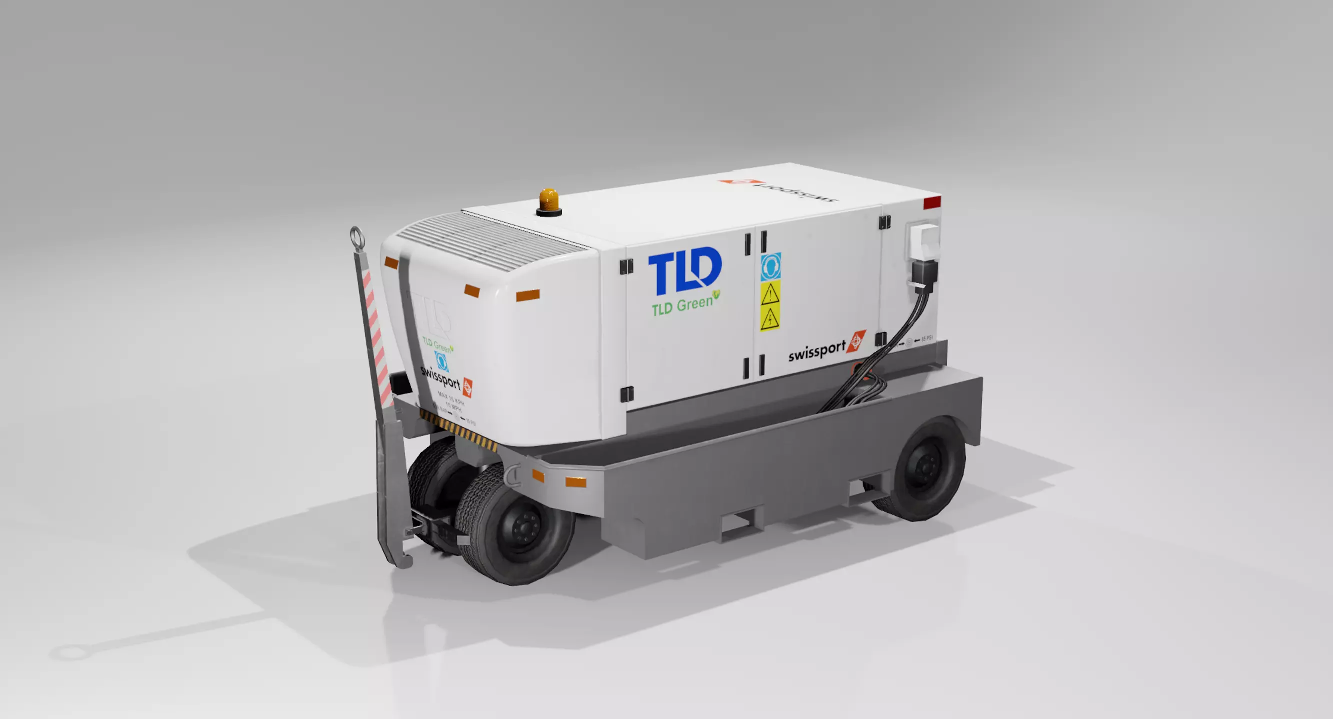 TLD Airport Ground Power Unit - Swissport Low-poly 3D model_0