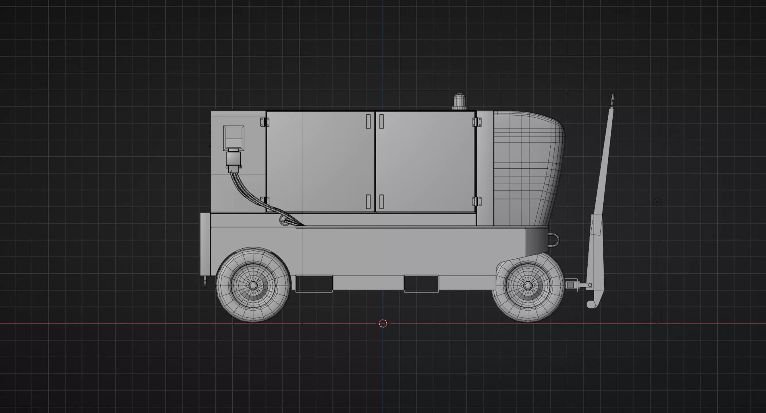 TLD Airport Ground Power Unit - Swissport Low-poly 3D model_12