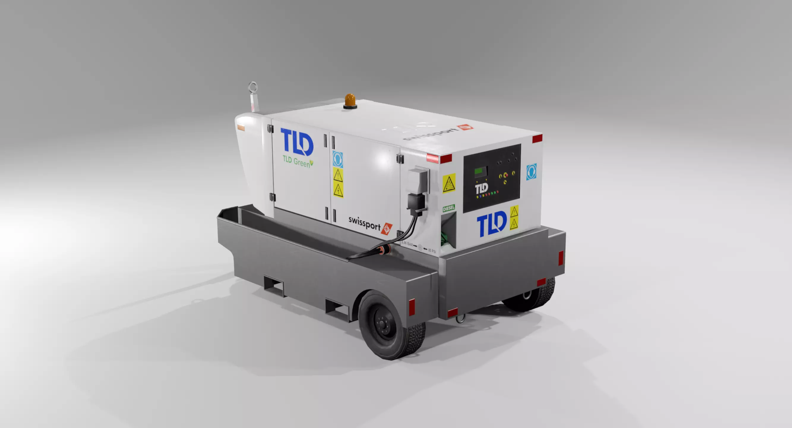 TLD Airport Ground Power Unit - Swissport Low-poly 3D model_5