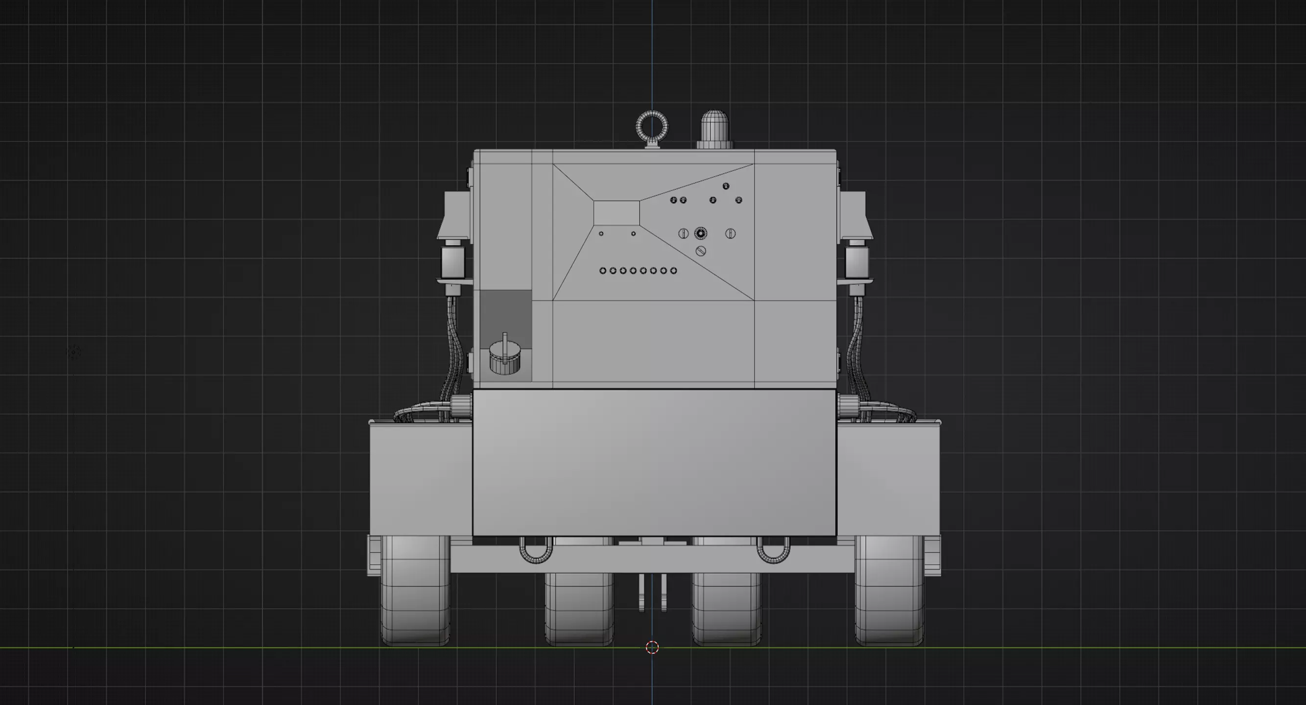 TLD Airport Ground Power Unit - Swissport Low-poly 3D model_10