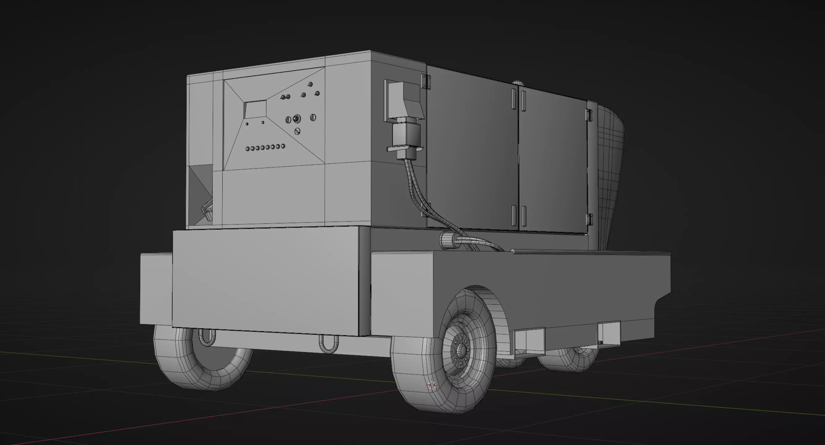 TLD Airport Ground Power Unit - Swissport Low-poly 3D model_7