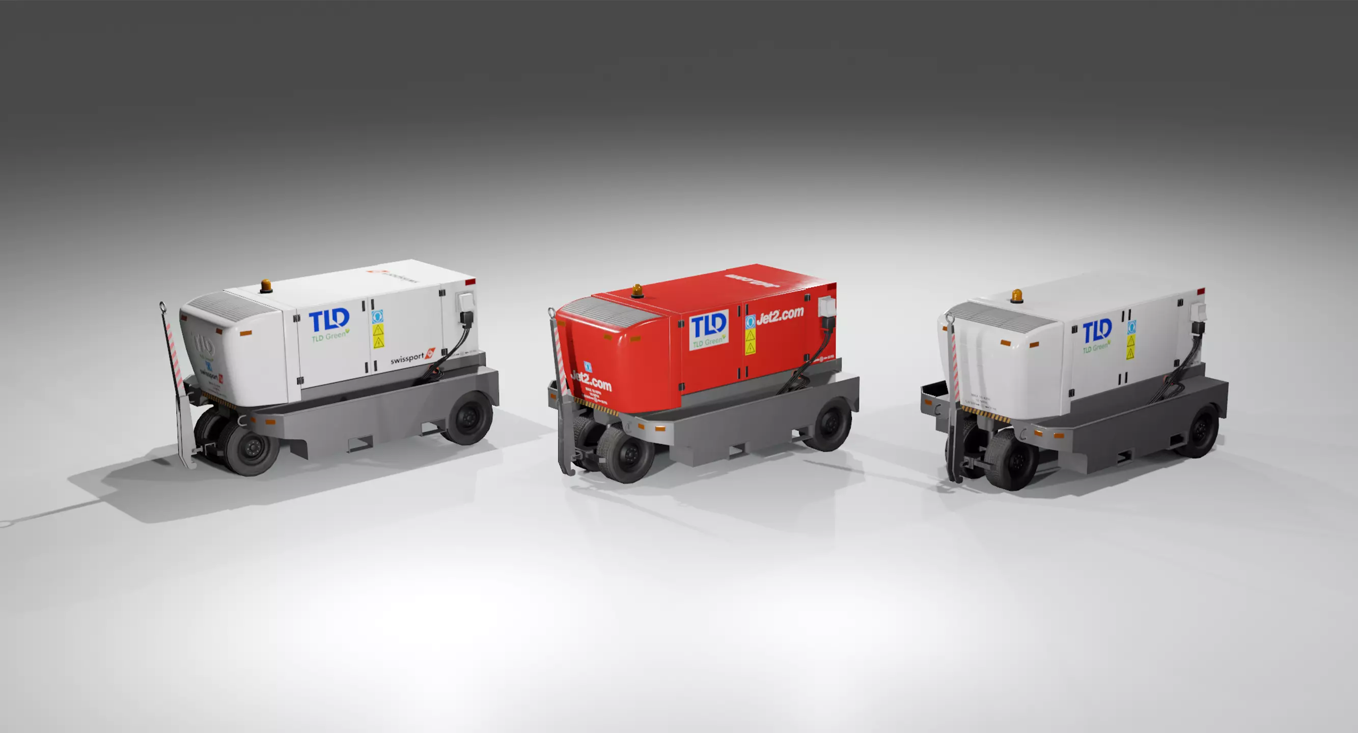 TLD Airport Ground Power Unit - 3 Pack Low-poly 3D model