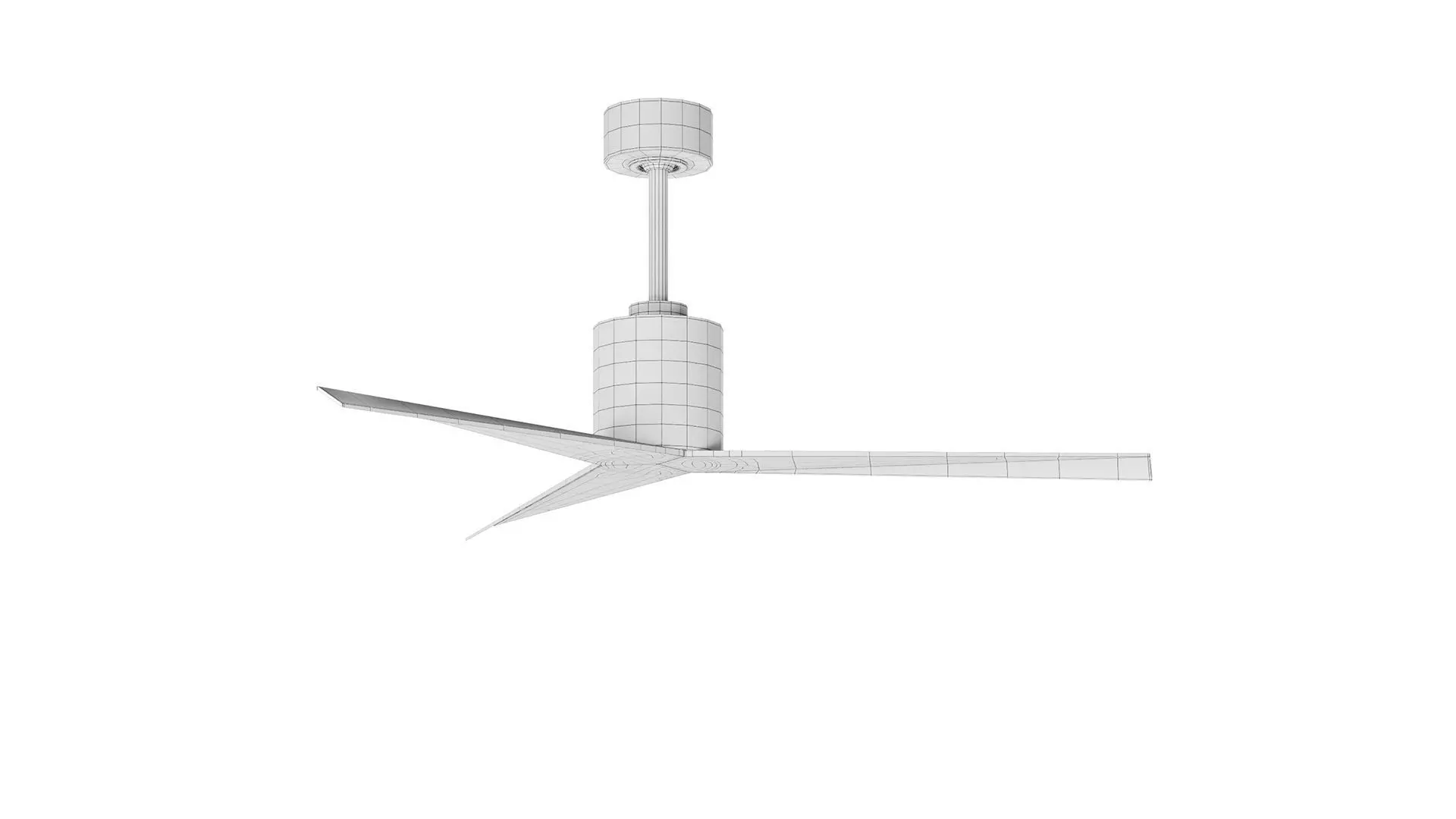 Poligonal Style Ceiling Fan 3D model_10