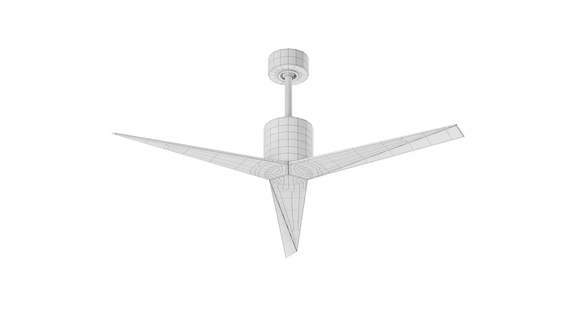 Poligonal Style Ceiling Fan 3D model_6