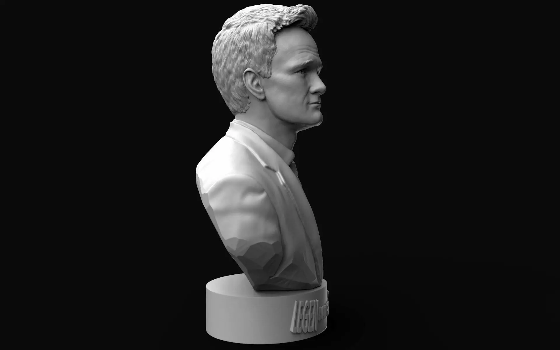 Barney Stinson - Neil Patrick Harris Bust 3D print model_12