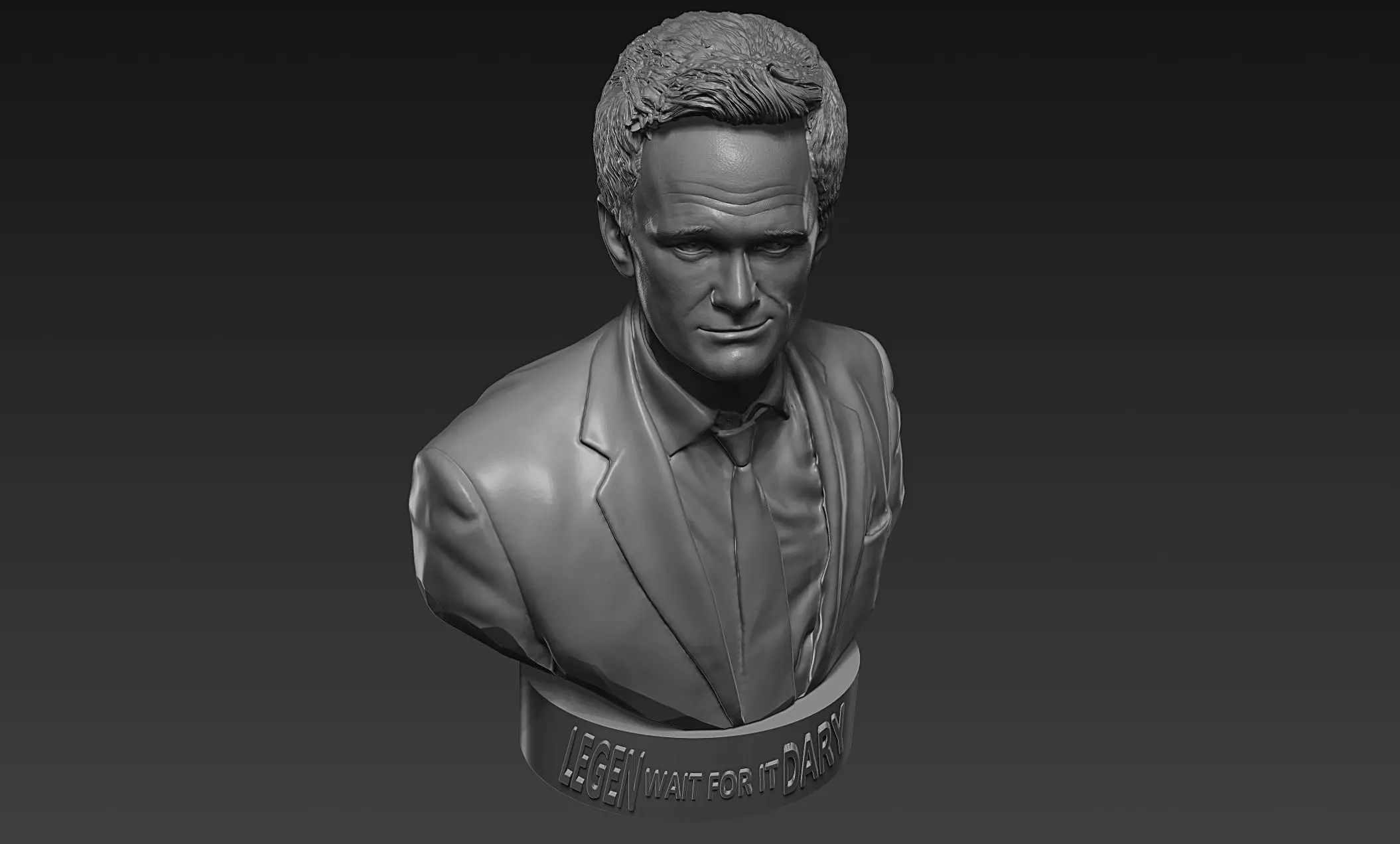 Barney Stinson - Neil Patrick Harris Bust 3D print model_8