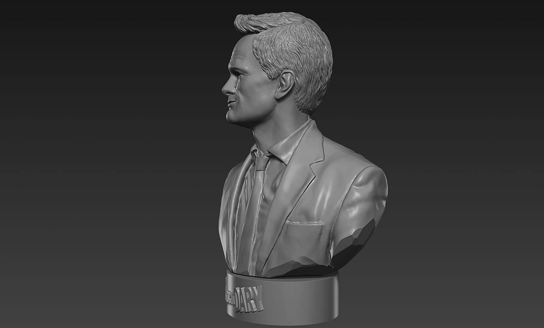 Barney Stinson - Neil Patrick Harris Bust 3D print model_10