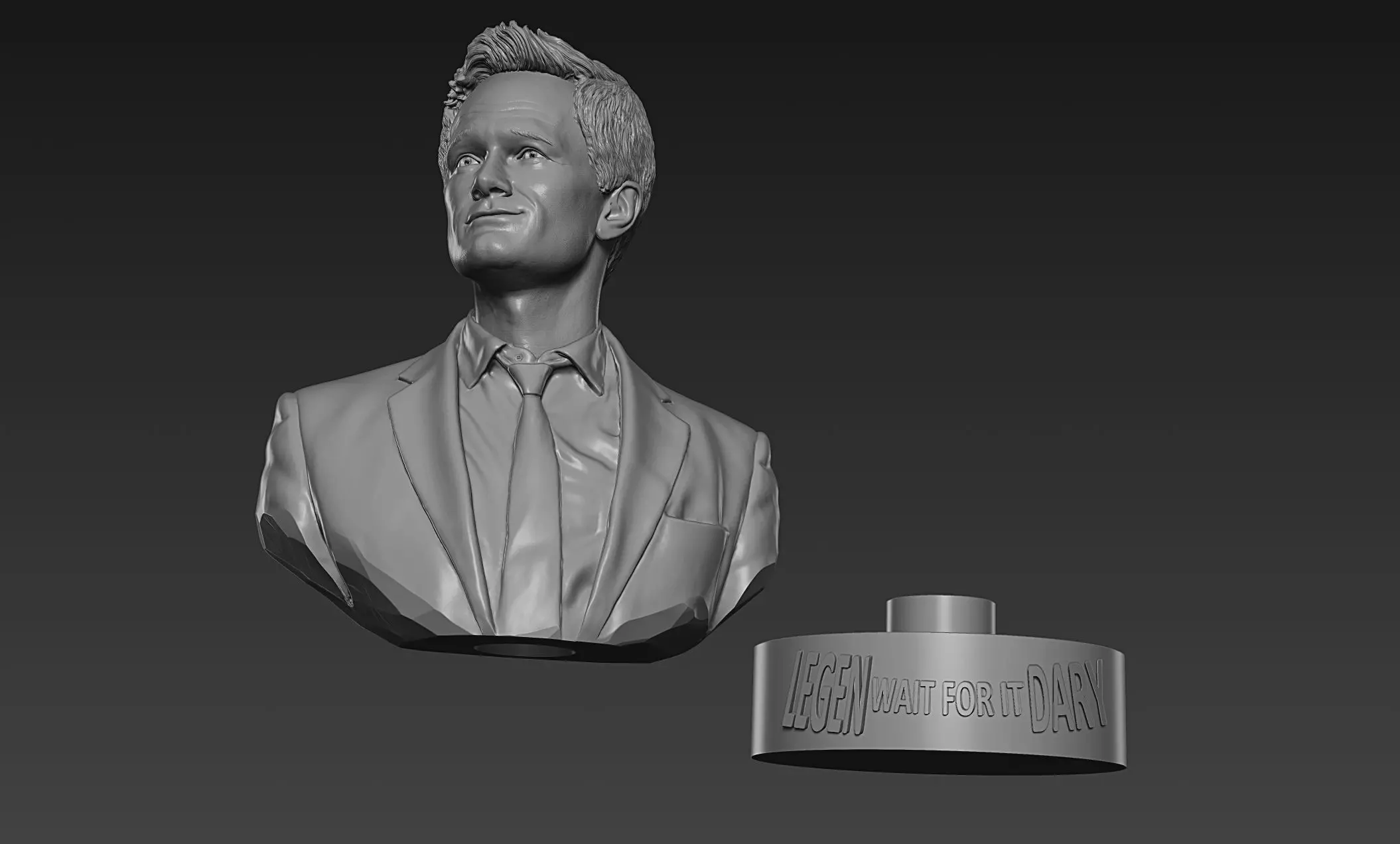 Barney Stinson - Neil Patrick Harris Bust 3D print model_11