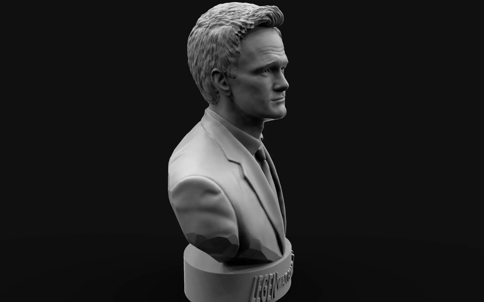 Barney Stinson - Neil Patrick Harris Bust 3D print model_13