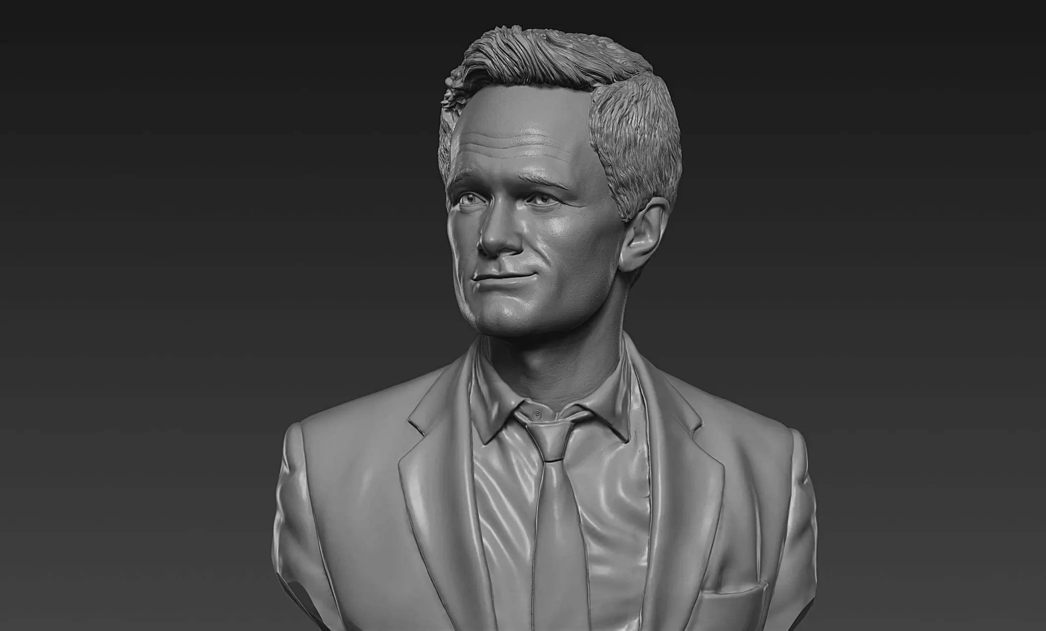 Barney Stinson - Neil Patrick Harris Bust 3D print model_9