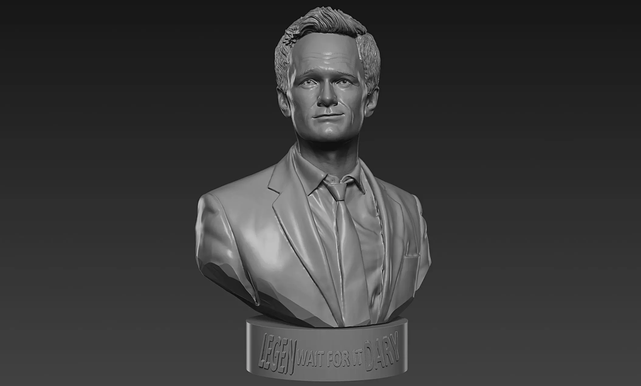 Barney Stinson - Neil Patrick Harris Bust 3D print model_7